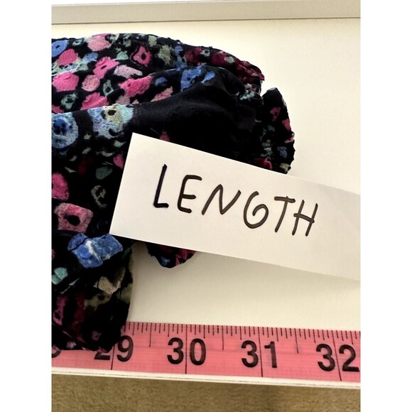 Libby Edelman Womans Floral Ruffeled Top Size 2X Whimsigoth Bloomcore - Picture 6 of 13